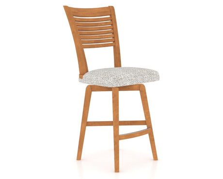 Canadel Swivel Counter Stool 7229 in FP Crypton® and 01 Honey Washed, three-quarter view