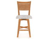 Canadel Swivel Counter Stool 7229 in FP Crypton® and 01 Honey Washed, front view