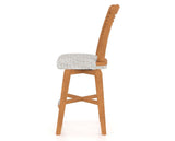 Canadel Swivel Counter Stool 7229 in FP Crypton® and 01 Honey Washed, side view