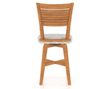 Canadel Swivel Counter Stool 7229 in FP Crypton® and 01 Honey Washed, back view