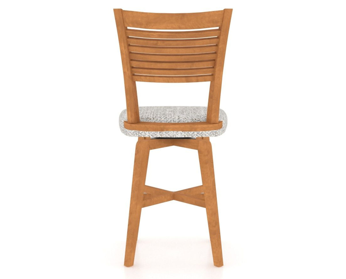 Canadel Swivel Counter Stool 7229 in FP Crypton® and 01 Honey Washed, back view
