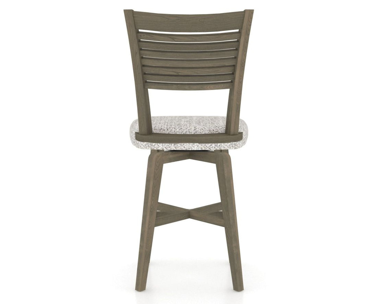 Canadel Swivel Counter Stool 7229 in FP Crypton® and 08 Shadow, back view