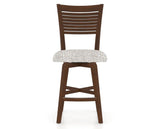 Canadel Swivel Counter Stool 7229 in FP Crypton® and 19 Cognac Washed, front view