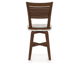 Canadel Swivel Counter Stool 7229 in FP Crypton® and 19 Cognac Washed, back view