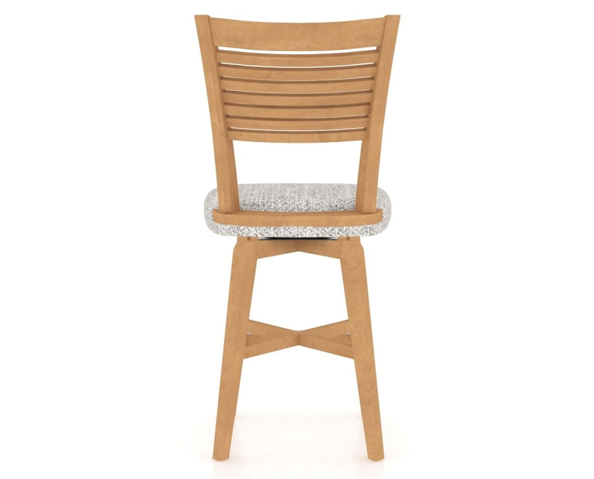 Canadel Swivel Counter Stool 7229 in FP Crypton® and 20 Caramel Washed, back view