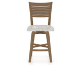 Canadel Swivel Counter Stool 7229 in FP Crypton® and 25 Pecan Washed, front view