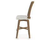 Canadel Swivel Counter Stool 7229 in FP Crypton® and 25 Pecan Washed, side view