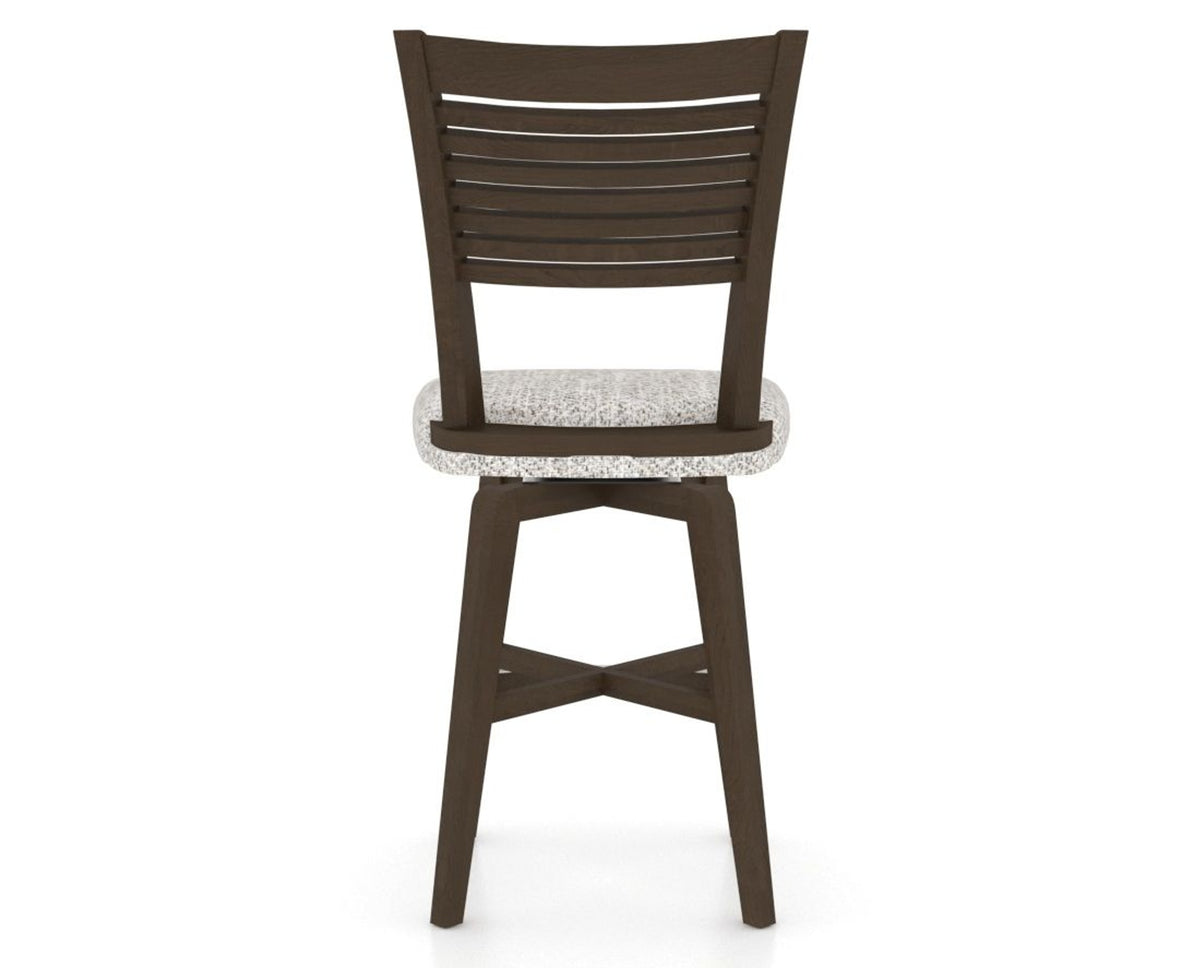 Canadel Swivel Counter Stool 7229 in FP Crypton® and 29 Hazelnut Washed, back view