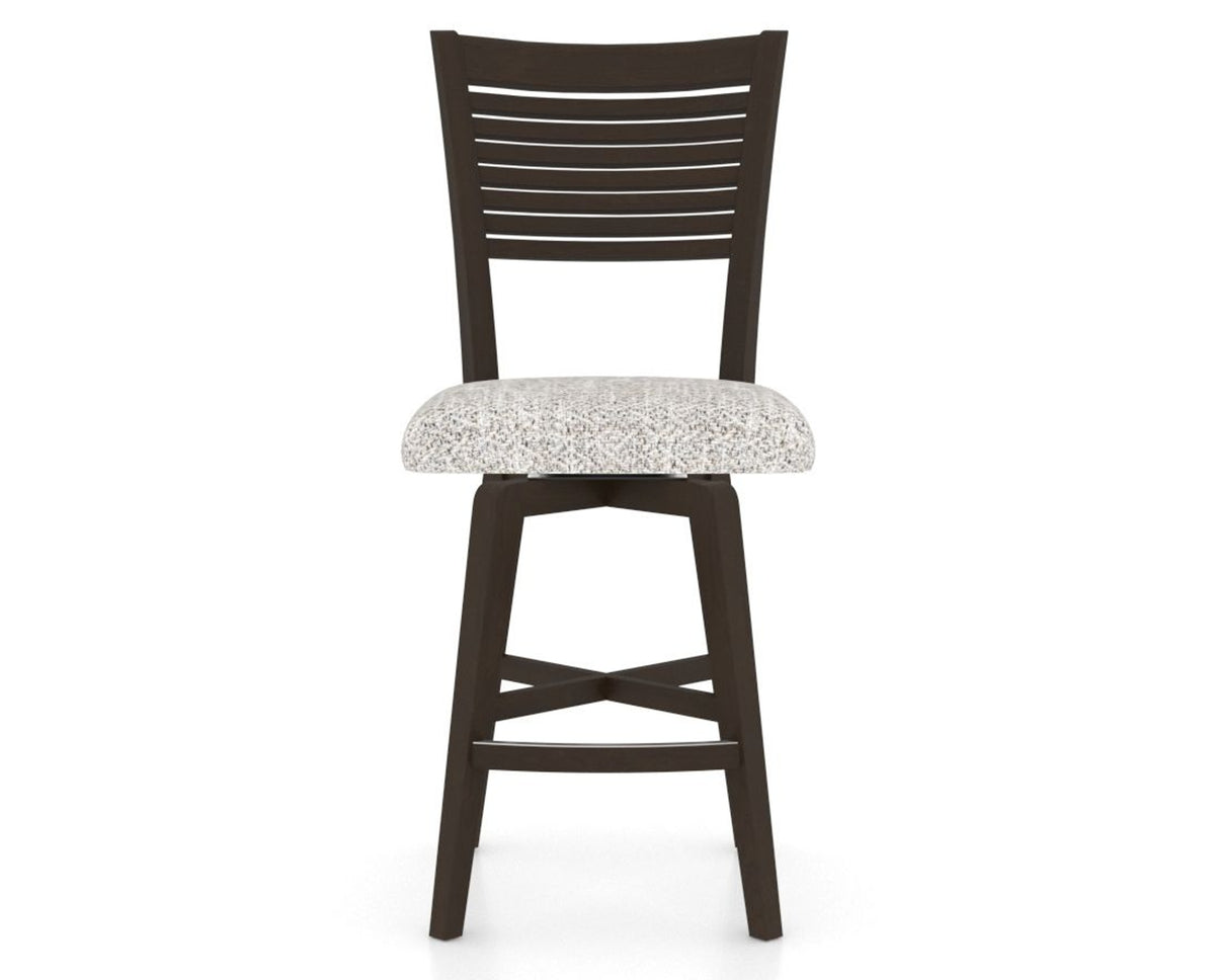 Canadel Swivel Counter Stool 7229 in FP Crypton® and 59 Davy's Grey, front view