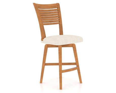 Canadel Swivel Counter Stool 7229 in FT InsideOut® and 01 Honey Washed, three-quarter view
