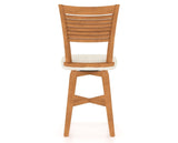 Canadel Swivel Counter Stool 7229 in FT InsideOut® and 01 Honey Washed, back view