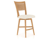 Canadel Swivel Counter Stool 7229 in FT InsideOut® and 20 Caramel Washed, three-quarter view