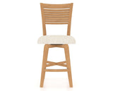 Canadel Swivel Counter Stool 7229 in FT InsideOut® and 20 Caramel Washed, front view