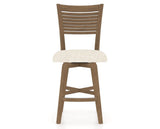 Canadel Swivel Counter Stool 7229 in FT InsideOut® and 25 Pecan Washed, front view