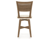 Canadel Swivel Counter Stool 7229 in FT InsideOut® and 25 Pecan Washed, back view