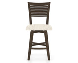 Canadel Swivel Counter Stool 7229 in FT InsideOut® and 29 Hazelnut Washed, front view