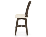 Canadel Swivel Counter Stool 7229 in FT InsideOut® and 29 Hazelnut Washed, side view