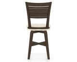 Canadel Swivel Counter Stool 7229 in FT InsideOut® and 29 Hazelnut Washed, back view