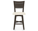 Canadel Swivel Counter Stool 7229 in FT InsideOut® and 59 Davy's Grey, front view