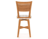 Canadel Swivel Counter Stool 7229 in OZ Fabric and 01 Honey Washed, back view