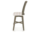 Canadel Swivel Counter Stool 7229 in OZ Fabric and 08 Shadow, side view