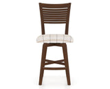 Canadel Swivel Counter Stool 7229 in OZ Fabric and 19 Cognac Washed, front view