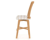 Canadel Swivel Counter Stool 7229 in OZ Fabric and 20 Caramel Washed, side view