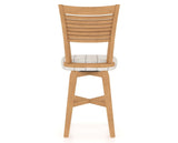 Canadel Swivel Counter Stool 7229 in OZ Fabric and 20 Caramel Washed, back view
