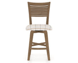 Canadel Swivel Counter Stool 7229 in OZ Fabric and 25 Pecan Washed, front view