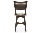 Canadel Swivel Counter Stool 7229 in OZ Fabric and 29 Hazelnut Washed, back view