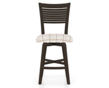 Canadel Swivel Counter Stool 7229 in OZ Fabric and 59 Davy's Grey, front view