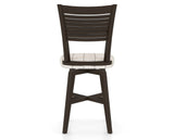 Canadel Swivel Counter Stool 7229 in OZ Fabric and 59 Davy's Grey, back view