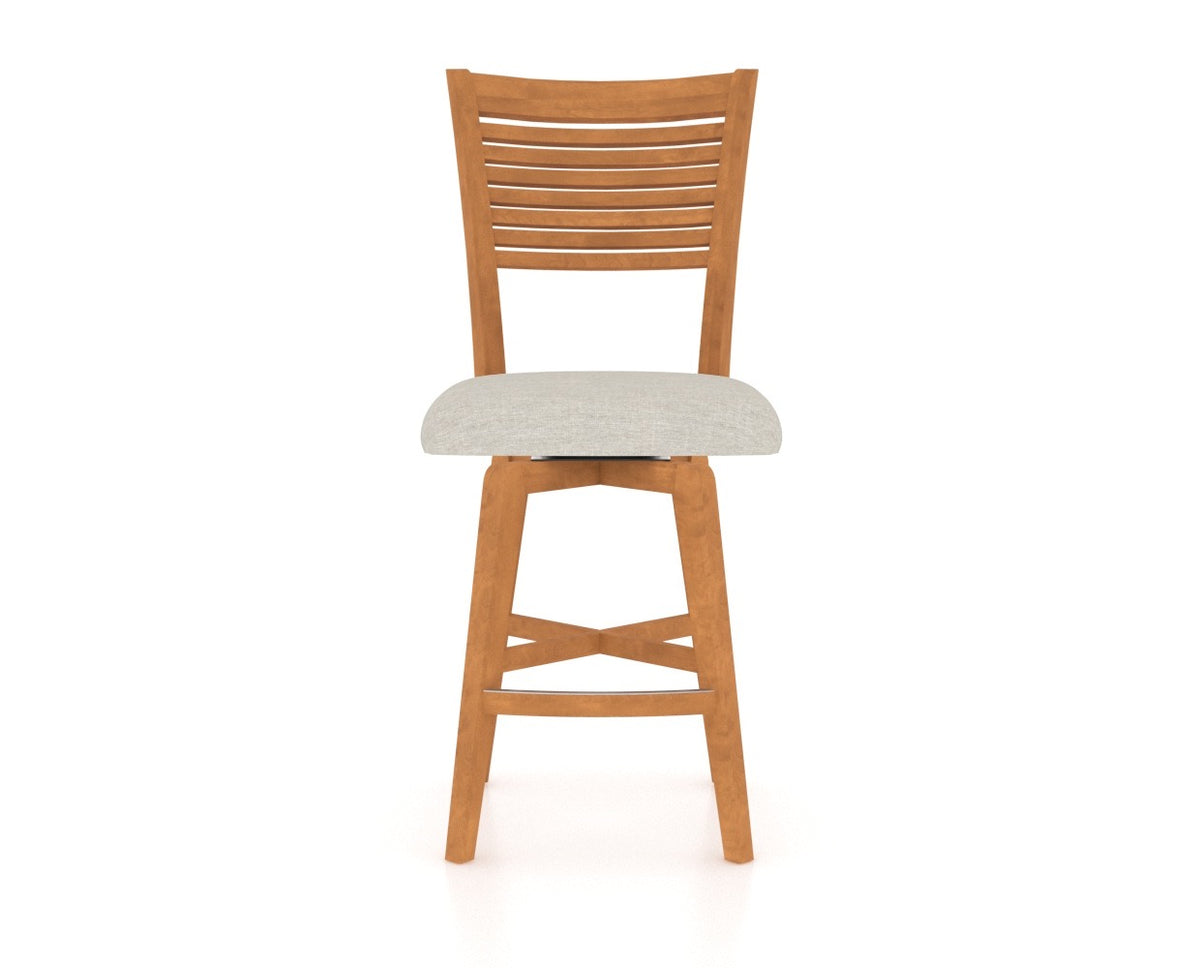 Canadel Core Counter Stool 7229 in Honey Washed and Fabric TB, front view