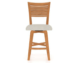 Canadel Swivel Counter Stool 7229 in Honey Washed and Fabric TB, front view