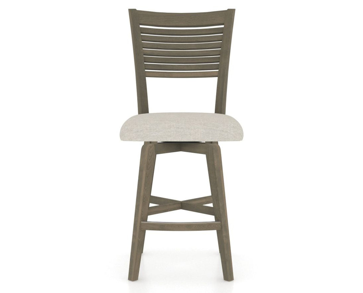 Canadel Swivel Counter Stool 7229 in TB Fabric and 08 Shadow, front view