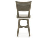 Canadel Swivel Counter Stool 7229 in TB Fabric and 08 Shadow, back view