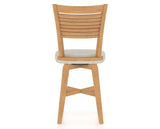 Canadel Swivel Counter Stool 7229 in TB Fabric and 20 Caramel Washed, back view