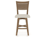 Canadel Swivel Counter Stool 7229 in TB Fabric and 25 Pecan Washed, front view