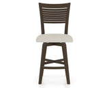 Canadel Swivel Counter Stool 7229 in TB Fabric and 29 Hazelnut Washed, front view