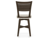 Canadel Swivel Counter Stool 7229 in TB Fabric and 29 Hazelnut Washed, back view