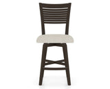 Canadel Swivel Counter Stool 7229 in TB Fabric and 59 Davy's Grey, front view