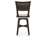 Canadel Swivel Counter Stool 7229 in TB Fabric and 59 Davy's Grey, back view
