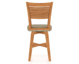 Canadel Swivel Counter Stool 7229 in XY Faux Leather and 01 Honey Washed, back view