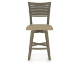 Canadel Swivel Counter Stool 7229 in XY Faux Leather and 08 Shadow, front view