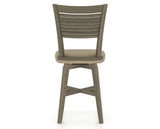 Canadel Swivel Counter Stool 7229 in XY Faux Leather and 08 Shadow, back view