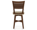 Canadel Swivel Counter Stool 7229 in XY Faux Leather and 19 Cognac Washed, back view