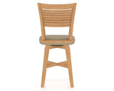 Canadel Swivel Counter Stool 7229 in XY Faux Leather and 20 Caramel Washed, back view