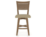 Canadel Swivel Counter Stool 7229 in XY Faux Leather and 25 Pecan Washed, front view