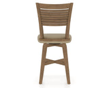 Canadel Swivel Counter Stool 7229 in XY Faux Leather and 25 Pecan Washed, back view