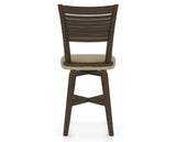 Canadel Swivel Counter Stool 7229 in XY Faux Leather and 29 Hazelnut Washed, back view